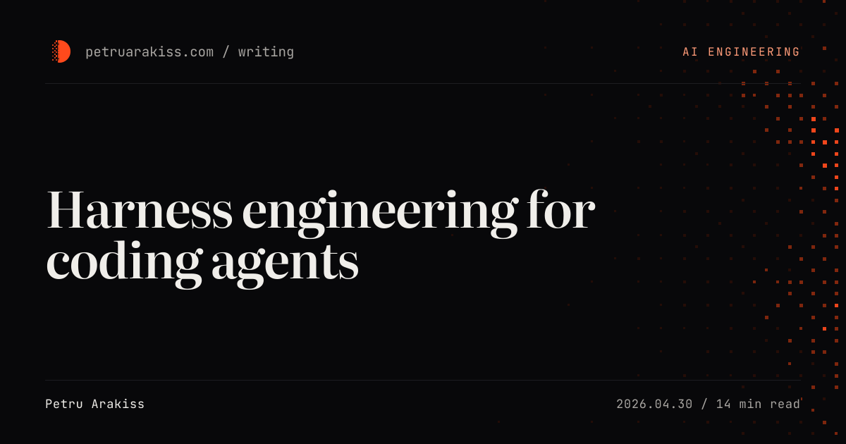 Harness engineering for coding agents | Petru Arakiss